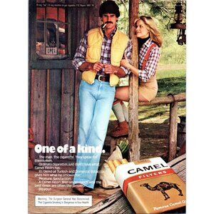 1979 Camel Filters Cigarettes Vintage Print Ad Cabin Front Porch 70s Wall Art